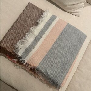 Madewell Pink Pattern Blanket Scarf
